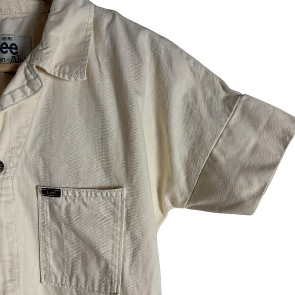Lee Short Union-Alls Cream Utility Denim Romper Size Small - Picture 9 of 16